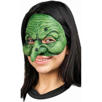 Media Máscara de Bruja Siniestra (Verde)