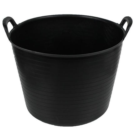 Capazo Negro de Goma Plasticforte - 42L