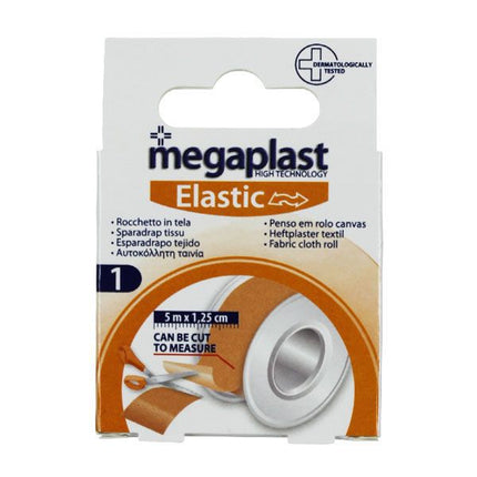Rollo de Esparadrapo Tejido Adhesivo "Strong" Megaplast - 1ud (5m x 1.25cm)
