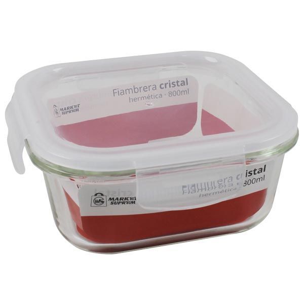 Fiambrera Hermética de Cristal Market Suprem - 800ml