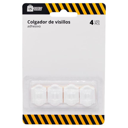 Colgador Adhesivo de Plástico para Visillos Market Suprem - 4uds