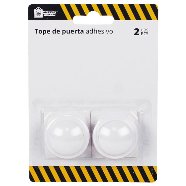 Tope de Puerta Blanco Adhesivo Market Suprem - 2uds