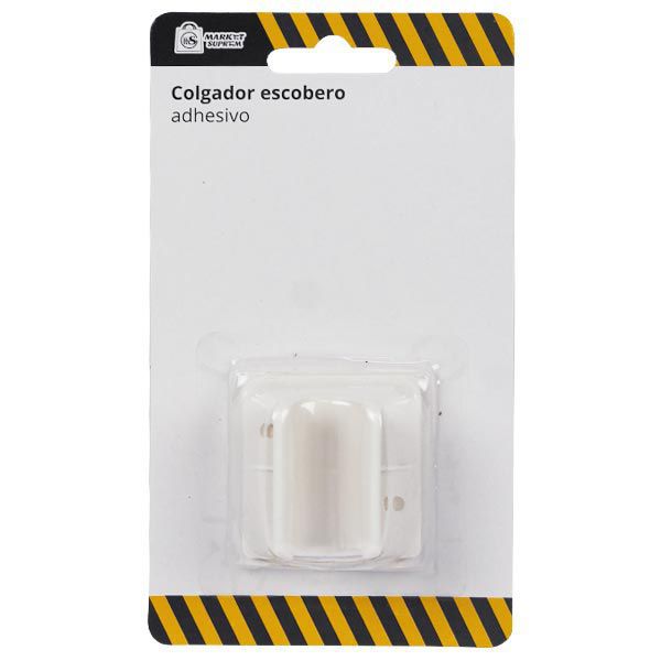Colgador Escobero Adhesivo Blanco - Market Suprem