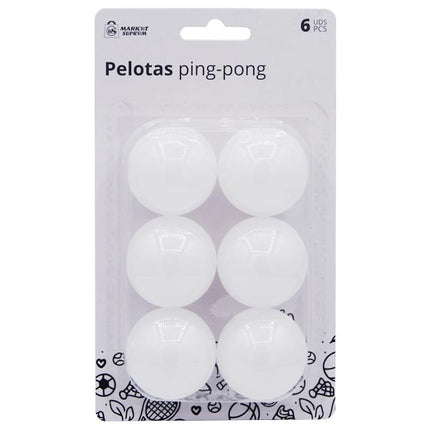 Pack 6 Pelotas de Ping-Pong Market Suprem