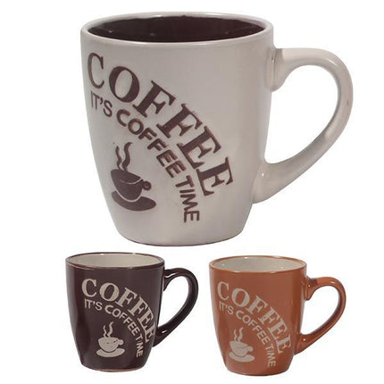 Taza de Cerámica Market Suprem  "Coffee Time" - 220ml (7.5x8.5cm)