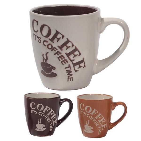 Taza de Cerámica Market Suprem  "Coffee Time" - 220ml (7.5x8.5cm)
