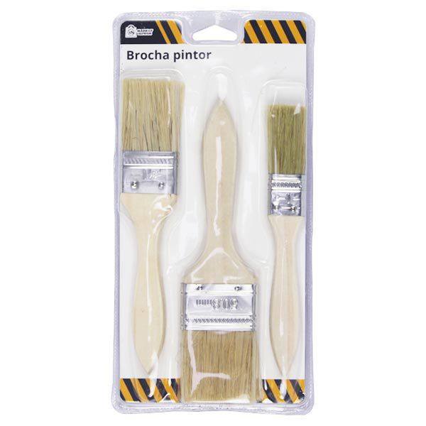 Set de Brochas de Pintor Mango de Madera Market Suprem - 3uds