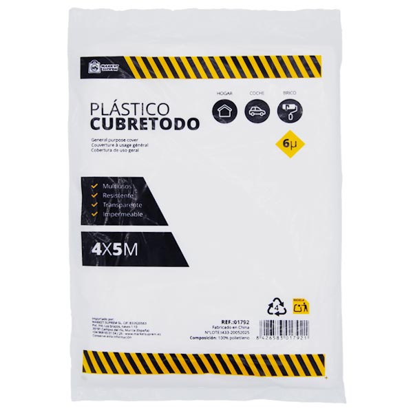 Plastico Cubretodo de 6 Micras Market Suprem - 4x5m