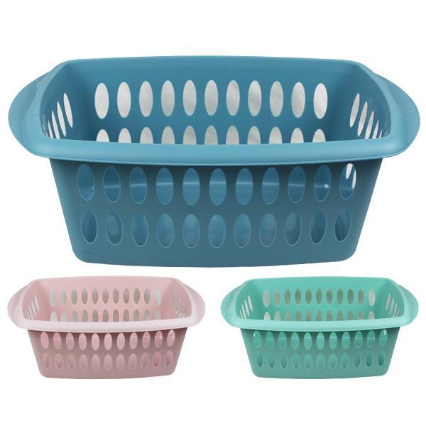 Cesta de Plástico para Ropa Juypal Hogar Colores Surtidos - 26L (58.6x22x38cm)
