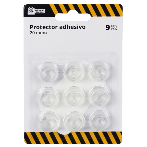 Protector Adhesivo Transparente Market Suprem - 9uds (20mm Ø)