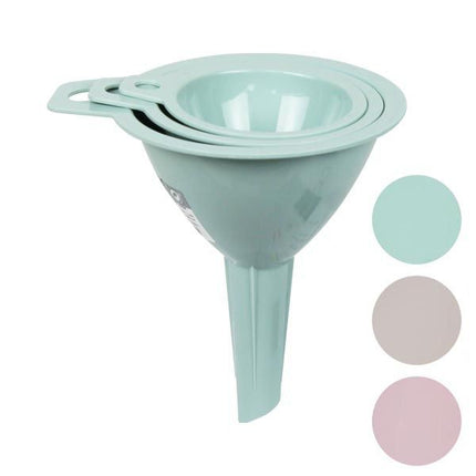 Set de 3 Embudos de Plástico Plasticforte - 11.5cm/9.5cm/8cm