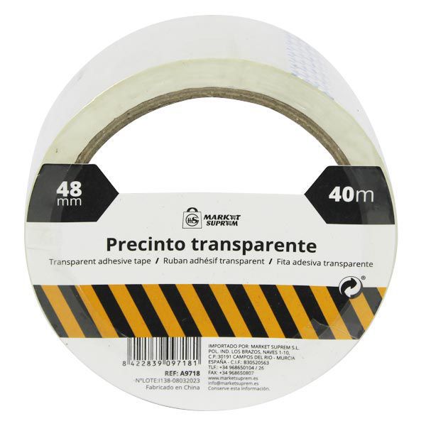 Precinto Transparente Market Suprem - 48mm x 40m 55 micras