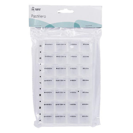 Pastillero Transparente Market Suprem - 7 Dias y 4 Horarios