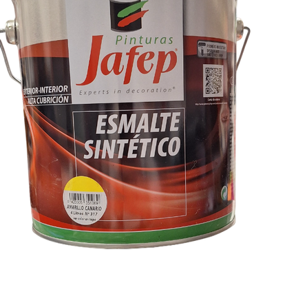 Esmalte Sintetico Color Amarillo Canario Jafep - 4L