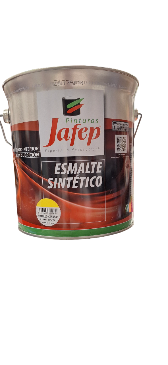 Esmalte Sintetico Color Amarillo Canario Jafep - 4L