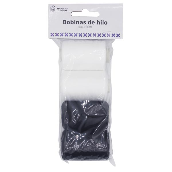 Bobina de Hilo Blanco y negro Market Suprem - 4uds (450m)
