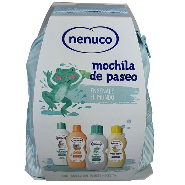 Mochila Carrinho Nenuco com Produtos de Higiene para Bebês
