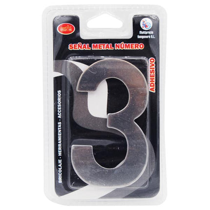 Señal Numérica Adhesiva de Metal Market Suprem - 8x4cm