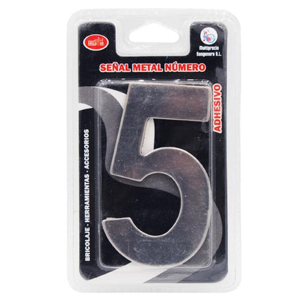 Señal Numérica Adhesiva de Metal Market Suprem - 8x4cm