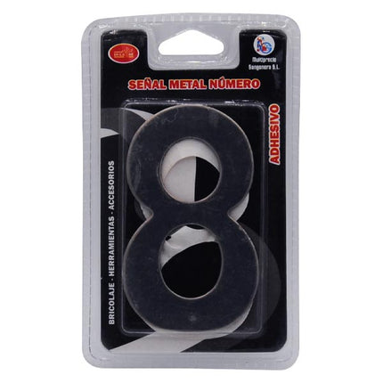 Señal Numérica Adhesiva de Metal Market Suprem - 8x4cm