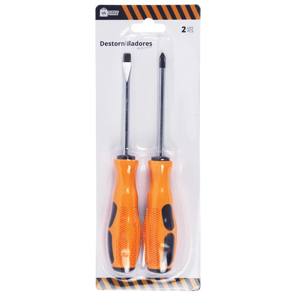 Pack 2 Destornilladores Market Suprem - Plano y Phillips (Estrella)