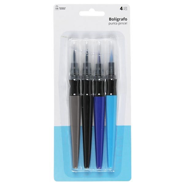Bolígrafo Market Suprem Punta Pincel – Pack 4 uds