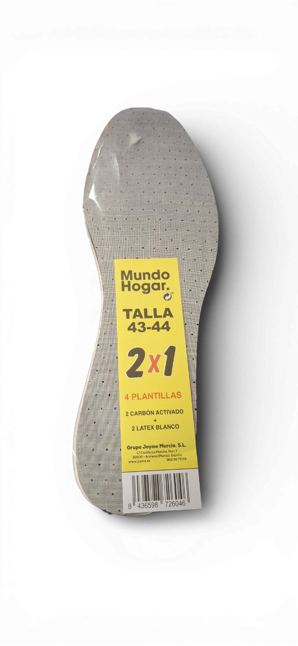 Set Plantillas de Latex y Carbón Activado Mundo Hogar - 4uds