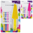 Set velas de cumpleaños con espátula (24 piezas)