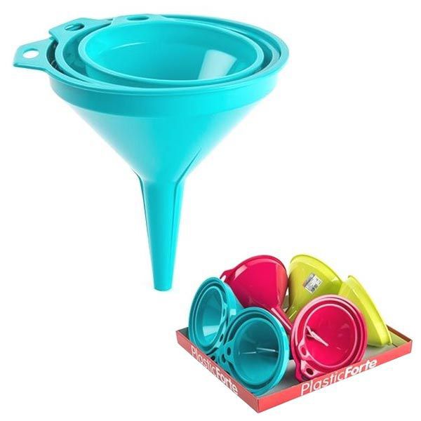 Set de Embudos de 12, 14 y 16cm Plasticforte - 3uds