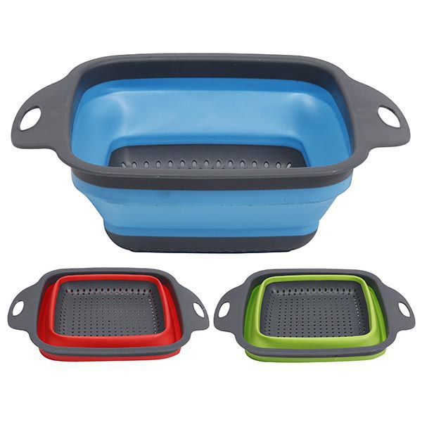 Colador Plegable de Silicona Cuadrado Market Suprem - 29x22cm