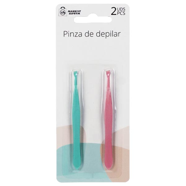 Pinzas de Depilar Metálicas Market Suprem - 2uds