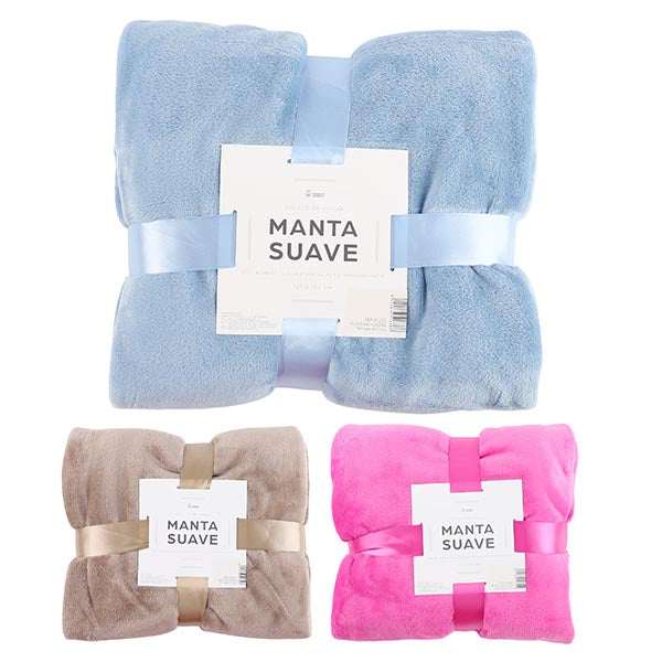 Manta de Franela Market Suprem Colores Surtidos - 127x152cm