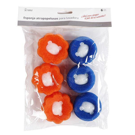 Esponja Atrapapelusas para Lavadora Market Suprem - 6uds (6cm)