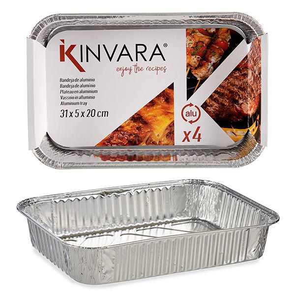 Bandeja de Aluminio para Horno Kinvara - 4uds