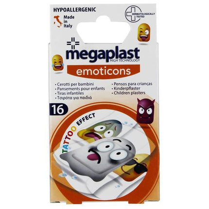 Tiritas Infantiles con Emoticonos Megaplast - 16uds