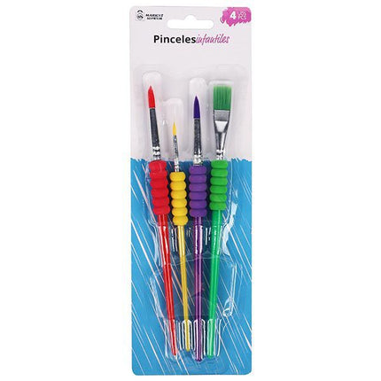 Pinceles Infantiles Market Suprem - 4uds