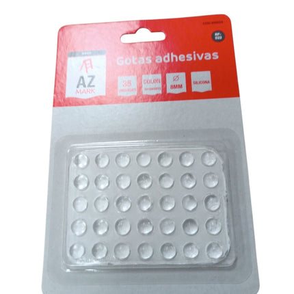 Gotas Adhesivas de Silicona Transparente AZ Mark - 35 Unidades (8mm)