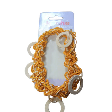 Coletero Trenzado con Anillas de Madera Kache