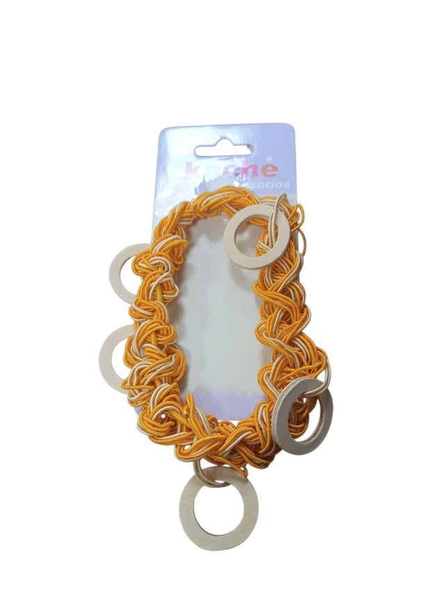 Coletero Trenzado con Anillas de Madera Kache