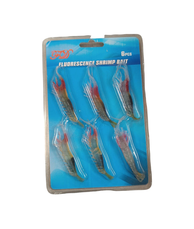 Cebo de Pesca Gamba Fluorescente H.K - 6uds