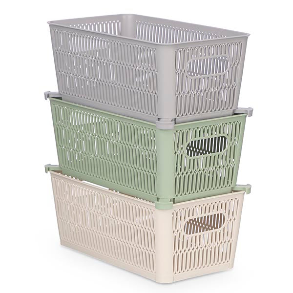 Cesta de Plastico con Soporte Extensible Kipit - 29x16x11cm