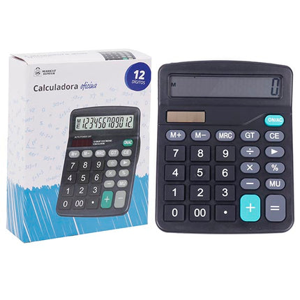 Calculadora de Oficina de 12 Digitos Market Suprem - 12x15cm