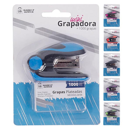 Mini Grapadora Market Suprem + 1000 Grapas