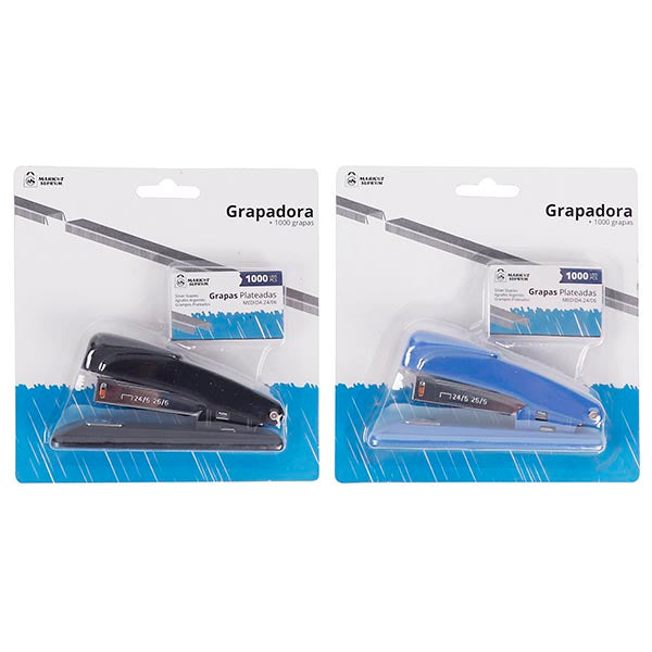 Grapadora de Oficina Market Suprem + Grapas - 10.8x3cm (1000 Grapas)