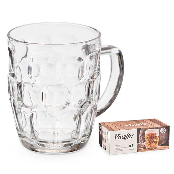 Jarra de Cerveza de cristal con Asa Vivalto 520ml