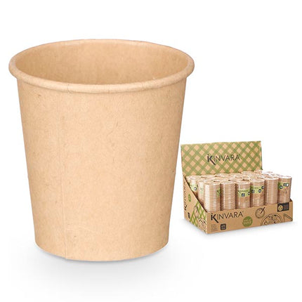 Vasos de Papel Kraft Kinvara - 24uds (120ml)