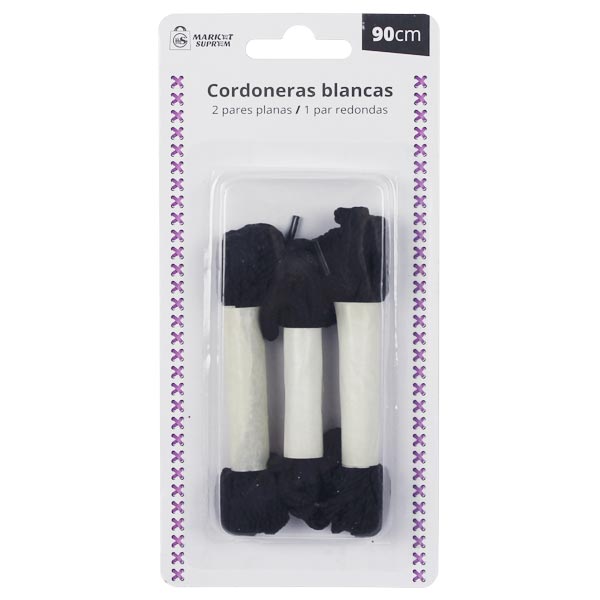 Cordones de Calidad en Colores Versátiles: Blanco, Negro y Marrón - 90cm