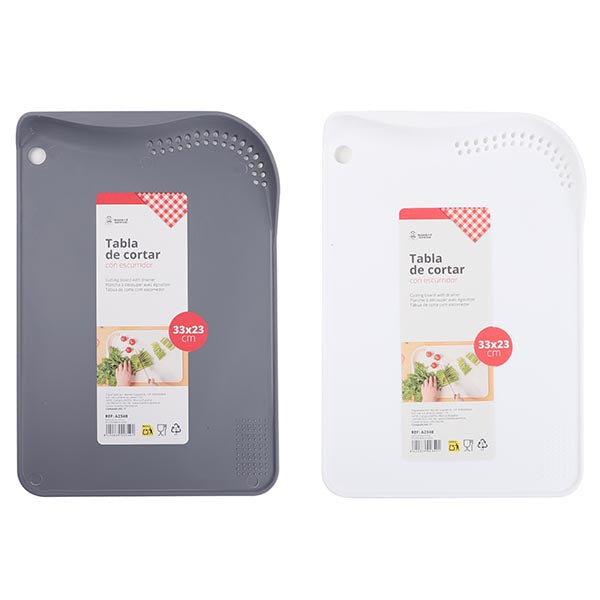 Tabla de Cortar con Escurridor Market Suprem - 33x23cm