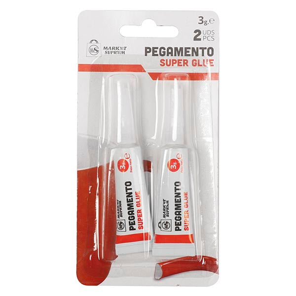Pegamento Fuerte "Superglue" Market Suprem - 2uds (3g)