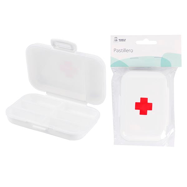 Pastillero de Plástico Blanco Market Suprem - 10.5x7.5x2.7cm